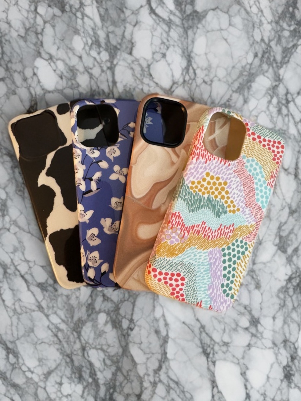 iPhone 12 Stylish Assorted Pattern Phone Cases comes with all 4!